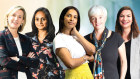 From left Jo Spillane, executive director, Macquarie Capital;  Mina Radhakrishnan, CEO, Different; Shamini Rajarethnam, CEO, Rationale; Professor Emma Johnston, Deputy Vice- Chancellor, Research USYD; Dr Nicole Kuepper-Russell, deputy CEO, 5B