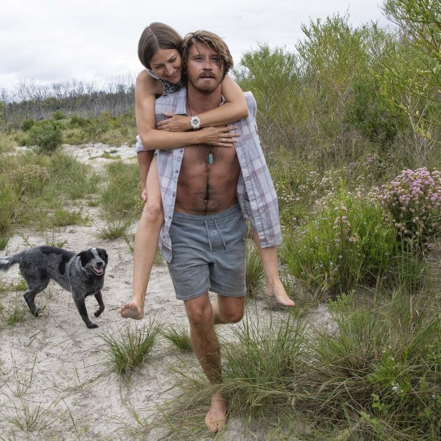 Lu (Garrett Hedlund) and Georgie enjoy a rare carefree moment in Dirt Music.