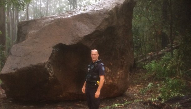 Tamborine Mountain Road (locally known as the goat track) at Mount Tamborine is closed due to a landslide. 