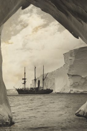 A glimpse, from within the cavern of the Mertz Glacier, Australasian Antarctic Expedition, 1911-1914