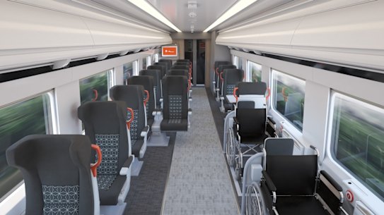 The state government’s new long-distance trains are being built at a manufacturing plant in northern Spain.