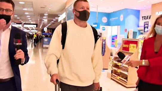 Jordan De Goey arrives back in Australia late last year.