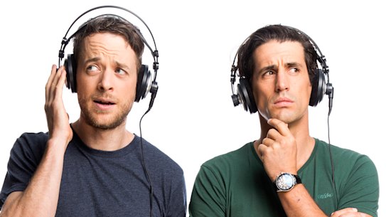‘It’s 90 per cent telepathy’: Hamish Blake and Andy Lee.