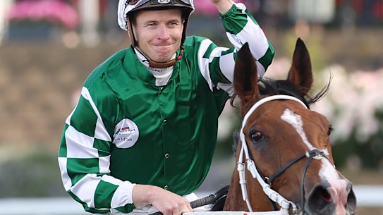 James McDonald pilots Via Sistina to Saturday’s Cox Plate victory.