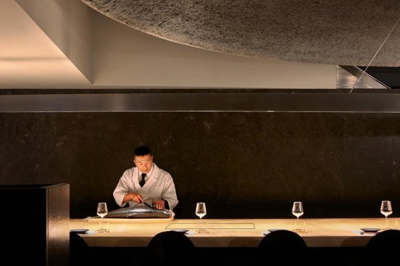 The Australian Open Sushi Room pop-up will resemble the Brisbane restaurant’s striking digs.