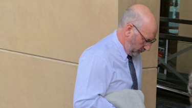 Paul Rosenblum leaving Melbourne Magistrates Court on Monday.