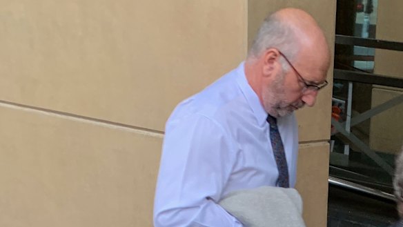Paul Rosenblum leaving Melbourne Magistrates Court on Monday.