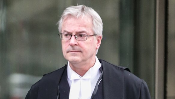 Prosecutor Mark Gibson, SC, outside the County Court.