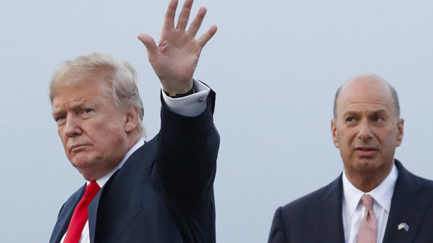 President Donald Trump with Gordon Sondland in 2018.