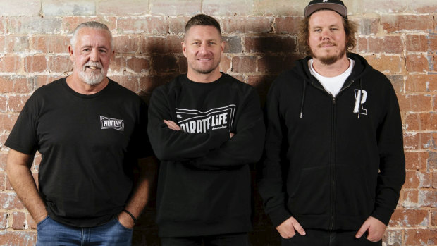 Marcos Cain, Andy Freeman and Jack Cameron are the brains behind the soon-to-open Pirate Life Perth brewery.