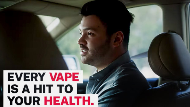 A frame grab from the new anti-vaping ad.