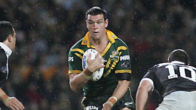 Committed Kangaroo … Ryles playing for Australia.