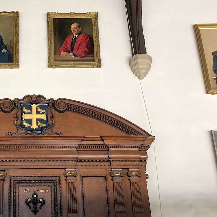Robert Hannaford's portrait of Bob Hawke hangs in University College, Oxford, to the right of portraits of British prime ministers Harold Wilson and Clement Attlee. It was Josh Frydenberg, studying at the college, who noted Hawke's absence and resolved to correct it.