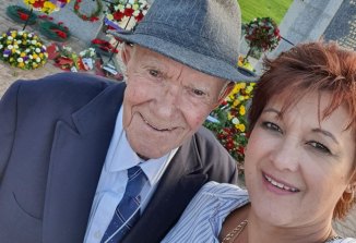 Zach Krouse, 93, pictured with his daughter, Melanie, has been told his visa application wonâ€™t be assessed until at least 2064.