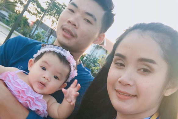 Anucha Angkaew and Wanida Ma-asa with their daughter, Rinlada, who is now seven.