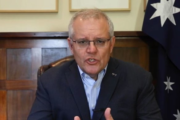 Scott Morrison urged Australians to “hang in there” at a press conference on Monday night. 
