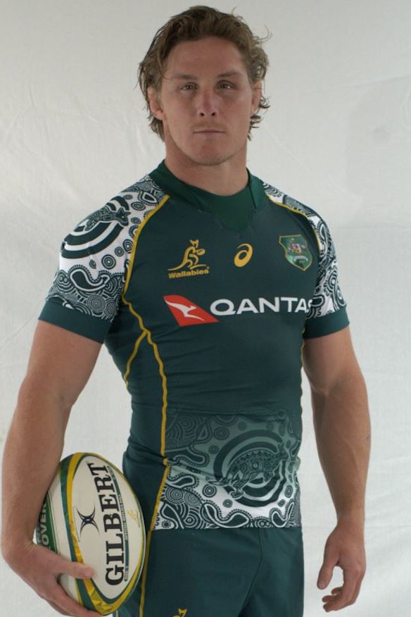 Michael Hooper in the Wallabies' Indigenous jersey.