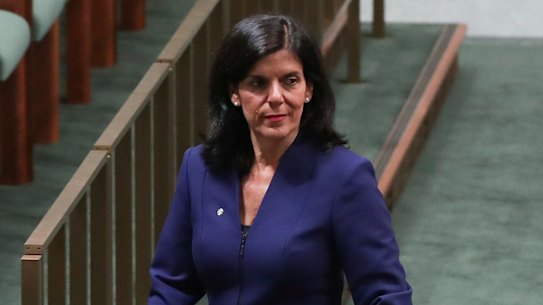 Newly independent MP Julia Banks during Question Time on Tuesday. 