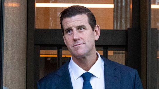 Ben Roberts-Smith leaves the Federal Court in Sydney in June.