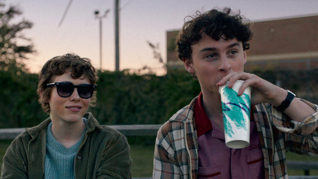 Sophia Lillis (left) as Sydney in I Am Not Okay with This.