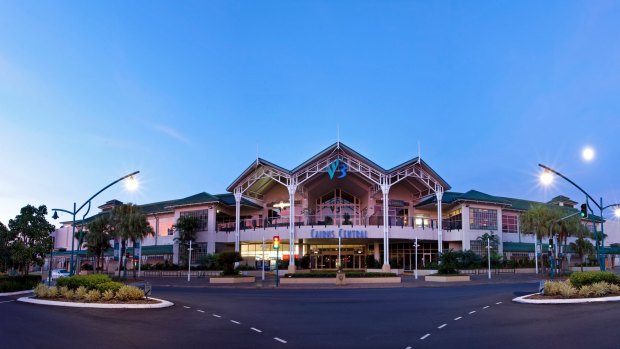 The 12-year-old allegedly stabbed two people in City Beach at Cairns Central. 