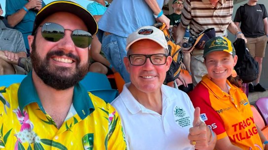 Federal MP Luke Gosling at the TIO Stadium in Darwin on August 14. 