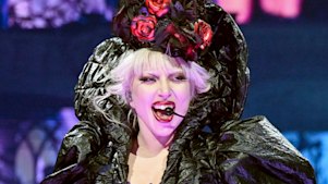 Lady Gaga performs on stage at The O2 Arena on September 29, 2025 in London, England.