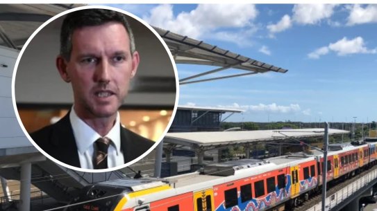 Mark Bailey (inset) says the government is in talks about the future of the Airtrain.