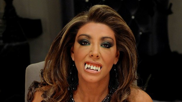 Fangs out ... Gina Liano vamps it up in The Real Housewives of Melbourne.