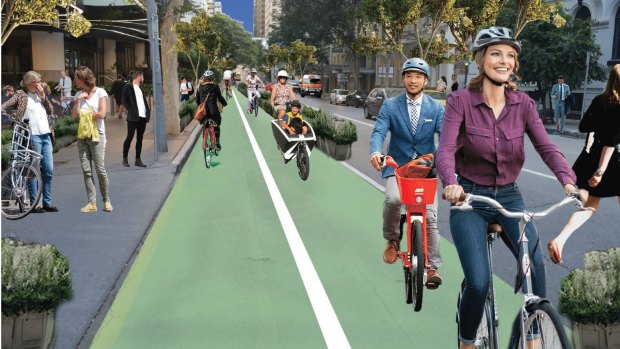 Bicycle Queensland's plan for Mary Street.