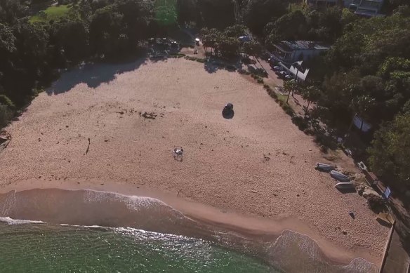 A screenshot of the drone video shot of the Serinis' proposal.