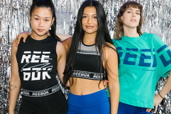 Asia Carino, Yasmin Suteja and Khayla Fowler decked out in the latest Reebok range.