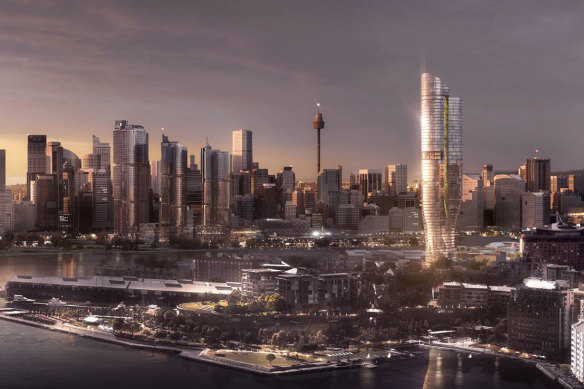 An artist's impression of The Star's proposed tower.