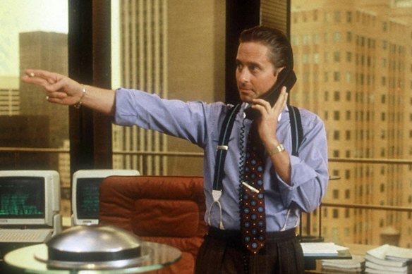 Michael Douglas as Gordon Gekko in Wall Street.