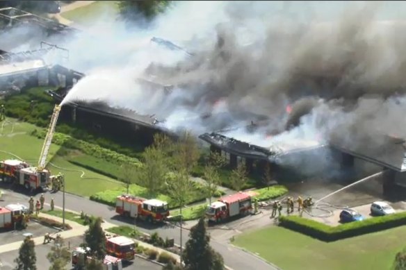 The Eastern Golf Course clubhouse has been destroyed in a ferocious blaze in Victoria’s Yarra Valley.
