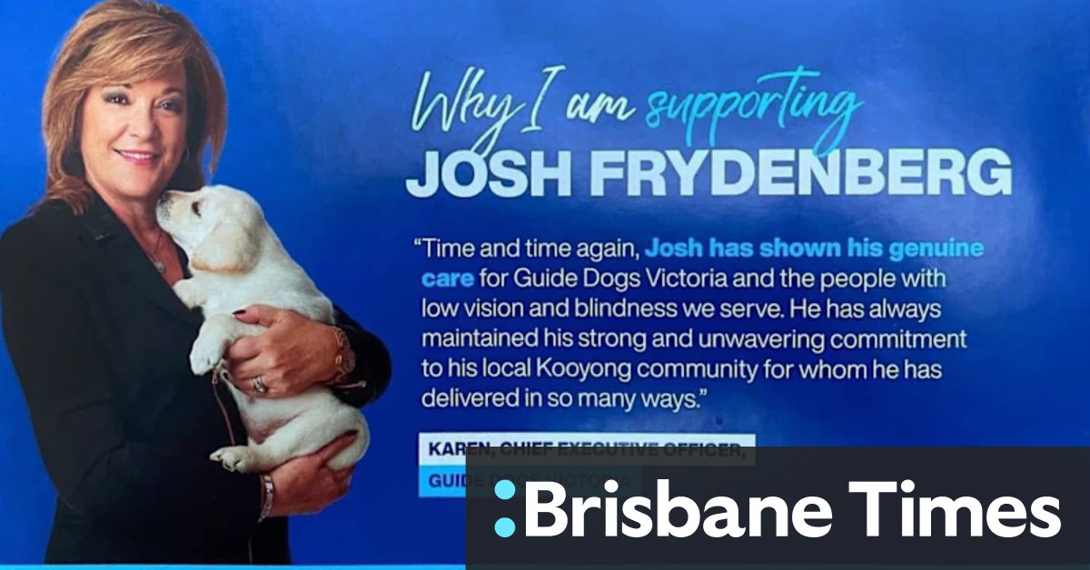 Election 2022: Guide dogs charity to investigate chief's public support for Josh Frydenberg - Vimarsana News
