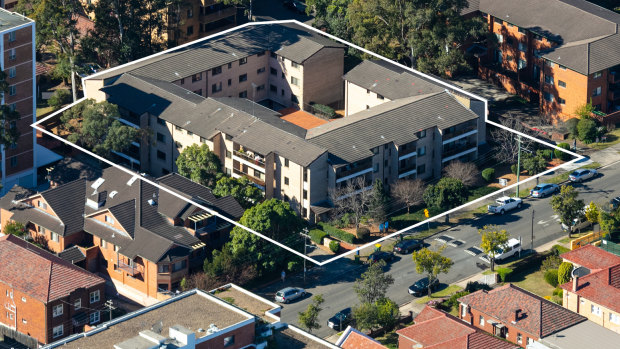 The block of apartments at 15-19 Clarence Street, Burwood, Sydney, is expected to fetch more than $30 million.