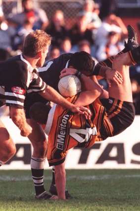 Andrew Leeds in his NRL playing days with Wests in the 90s.