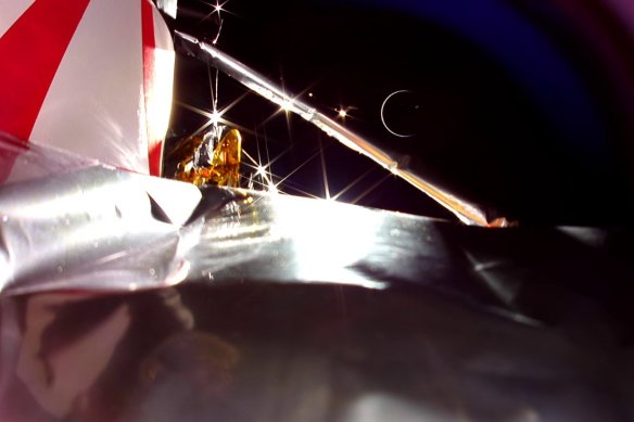 Peregrine's first mission returns to Earth.