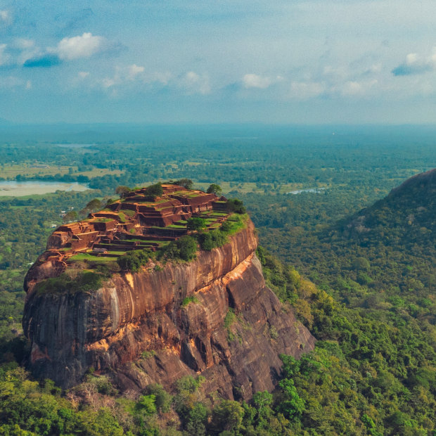 The surreal ancient rock fortress of Sigiriya.
