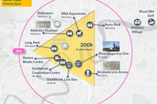Brisbane Olympic Games ‘transport triangle’ legacy plan for 2032, by David Hayward from Dykman Consulting.