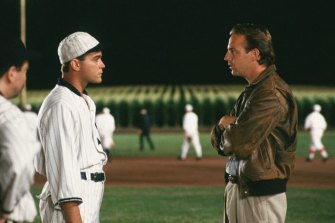 Kevin Costner and Ray Liotta in Field of Dreams.