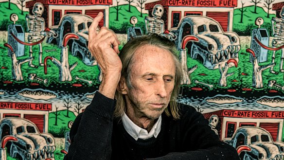 “I just thought this project was interesting as I’ve always liked lino cuts and wood cuts”: Reg Mombassa.