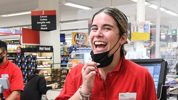 Coles worker Mia Belic.