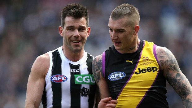 Levi Greenwood and Dustin Martin have gone head-to-head in the past.