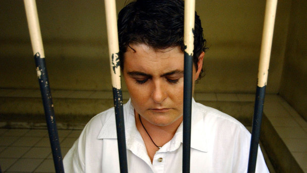 Renae Lawrence before a court appearance in Bali in 2005.