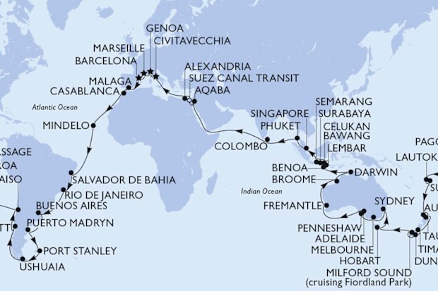 MSC announces world cruise