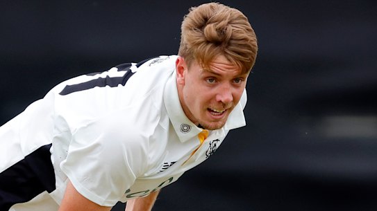 Cameron Green bowling in the Sheffield Shield recently.