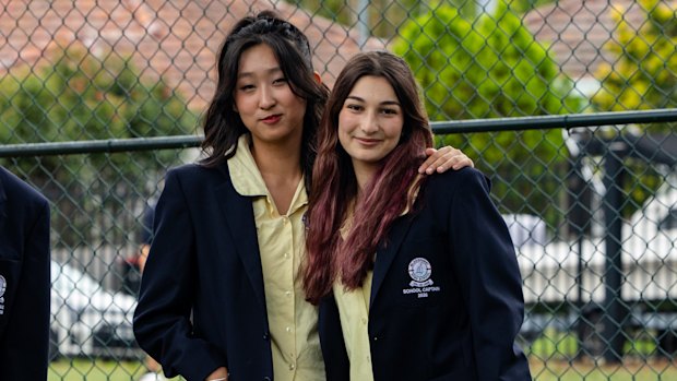 Blakehurst High School captains Ethan Middleton, 17, Lisa Li, 17, Violeta Duvnjak, 16, and Matthew Liang, 16