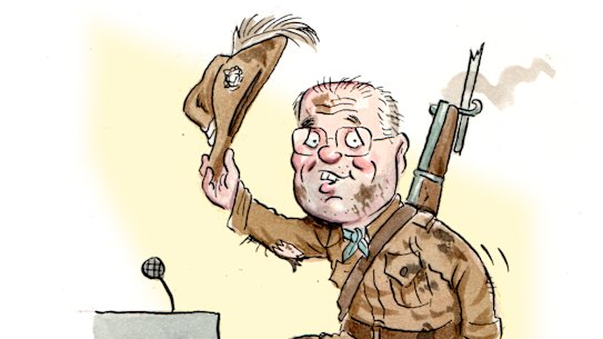 Scott Morrison was described as a “general” in the global battle for freedom and democracy.